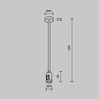 Крепление потолочное одинарное Maytoni Flarity TRA158C-S1-PT
