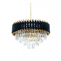 Подвесная люстра Lumina Deco Funneli LDP 6003-550 BK+F.GD