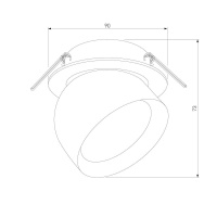 Встраиваемый светильник Elektrostandard Uno 4690389201721 25092/LED a065455
