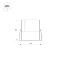 Встраиваемый светильник Arlight MS-Atlas-Built-R58-10W Warm3000 035464