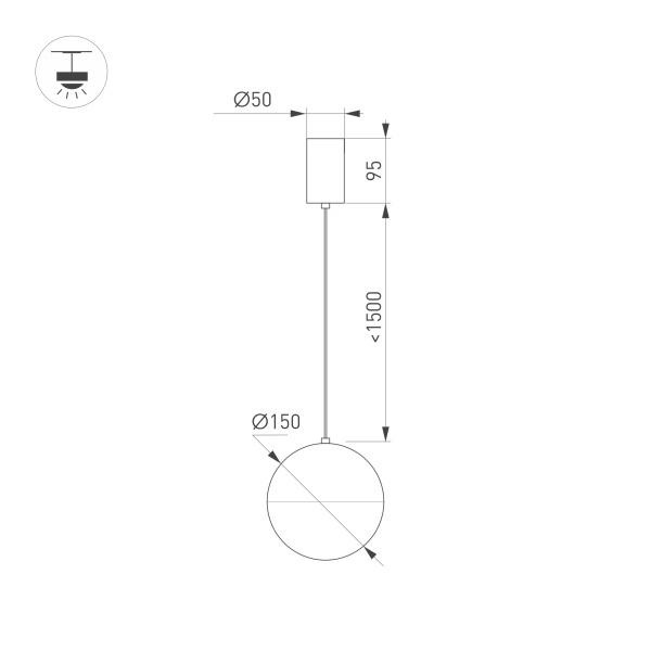 Подвесной светильник Arlight SP-Emisfero-R150-11W Warm3000 035950