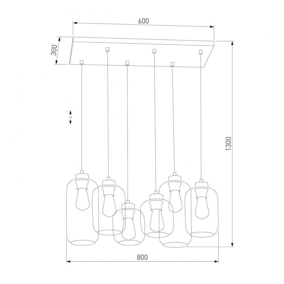 Подвесная люстра TK Lighting 1027 Marco Graphite