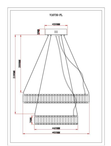 Подвесная люстра Moderli Asti V10735-PL