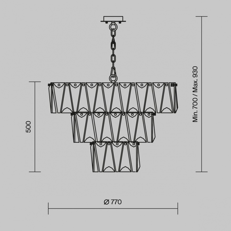 Подвесная люстра Maytoni Puntes MOD043PL-18G
