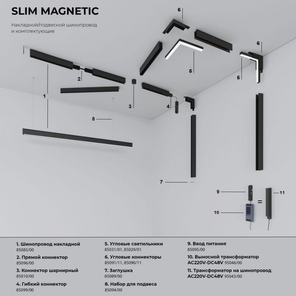 Коннектор Elektrostandard Slim Magnetic 4690389190506 85102/00 a062094