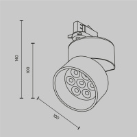 Трековый трехфазный светильник Maytoni Alfa TR199-3-15W2.7K-M-B