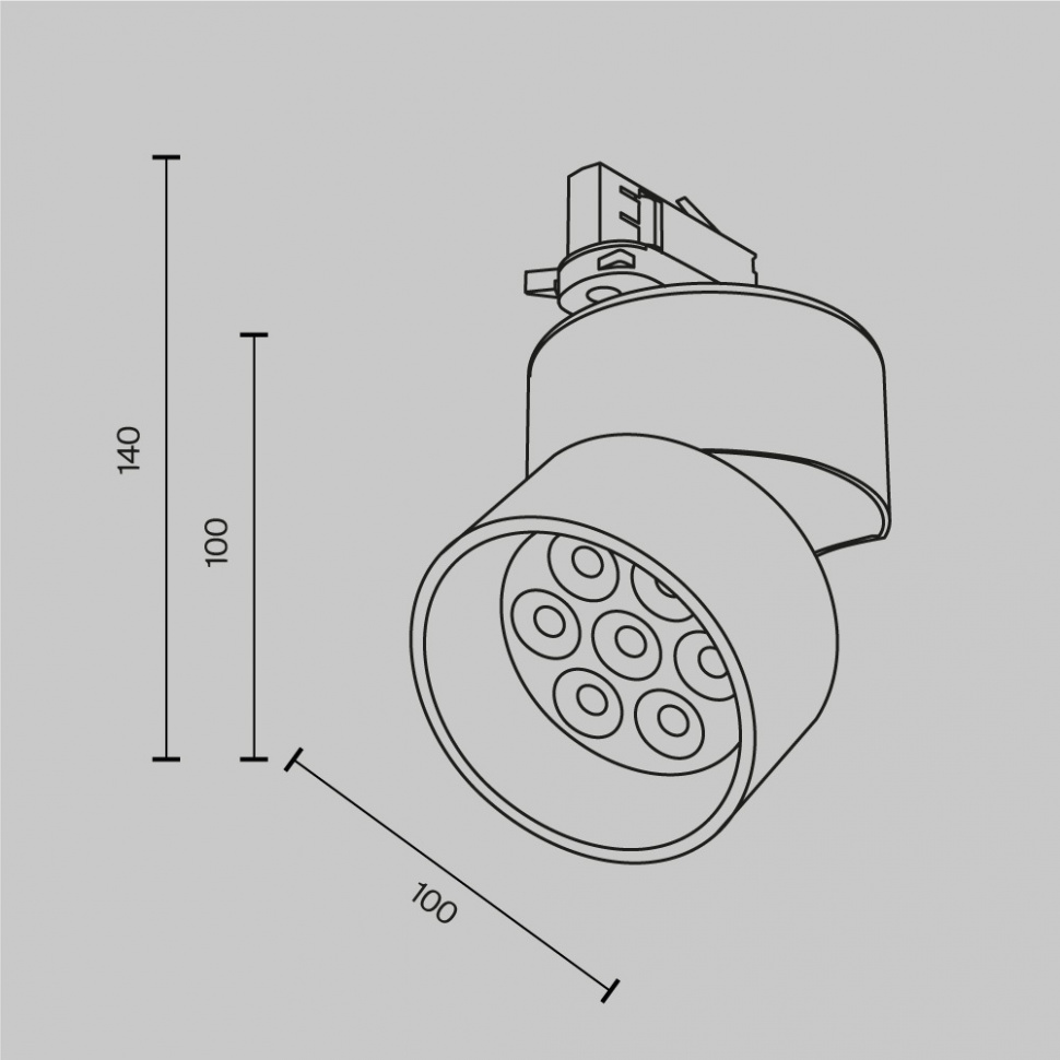 Трековый трехфазный светильник Maytoni Alfa TR199-3-15W2.7K-M-B