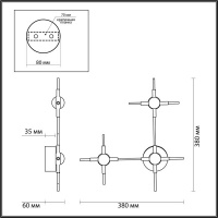 Настенный светильник Odeon Light COSTELLA 3906/9WL