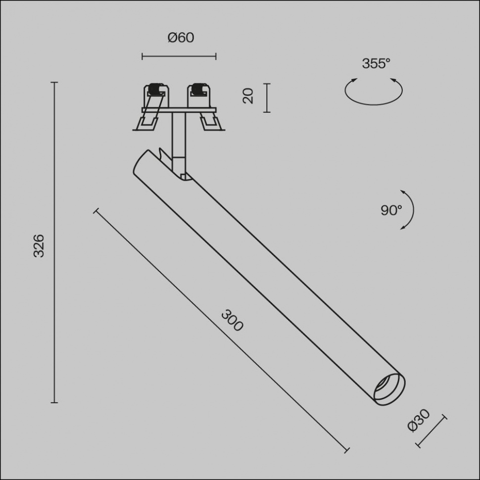 Встраиваемый спот Maytoni Focus T C141RS-L300-6W4K-B