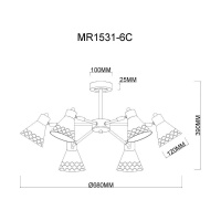 Люстра на штанге MyFar Chilly MR1531-6C