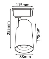 Трековый светильник Crystal Lux CLT 0.31 006 CLT 0.31 006 40W BL