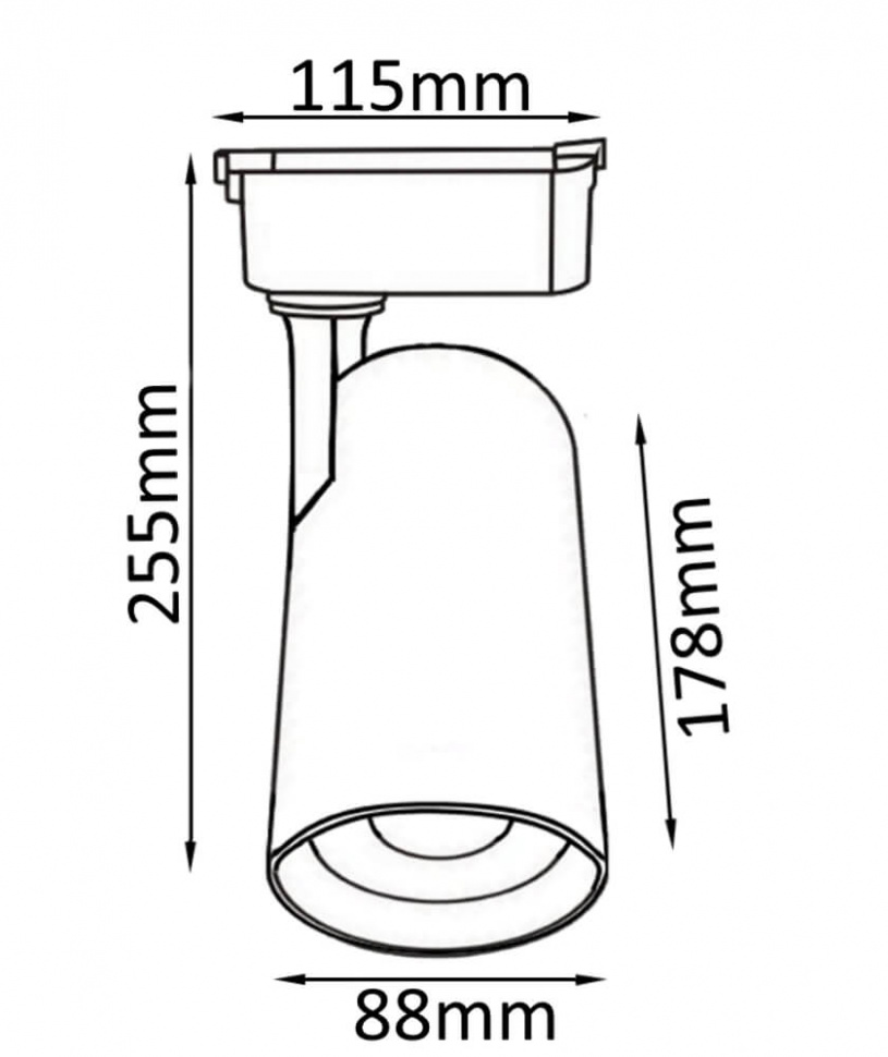 Трековый светильник Crystal Lux CLT 0.31 006 CLT 0.31 006 40W BL