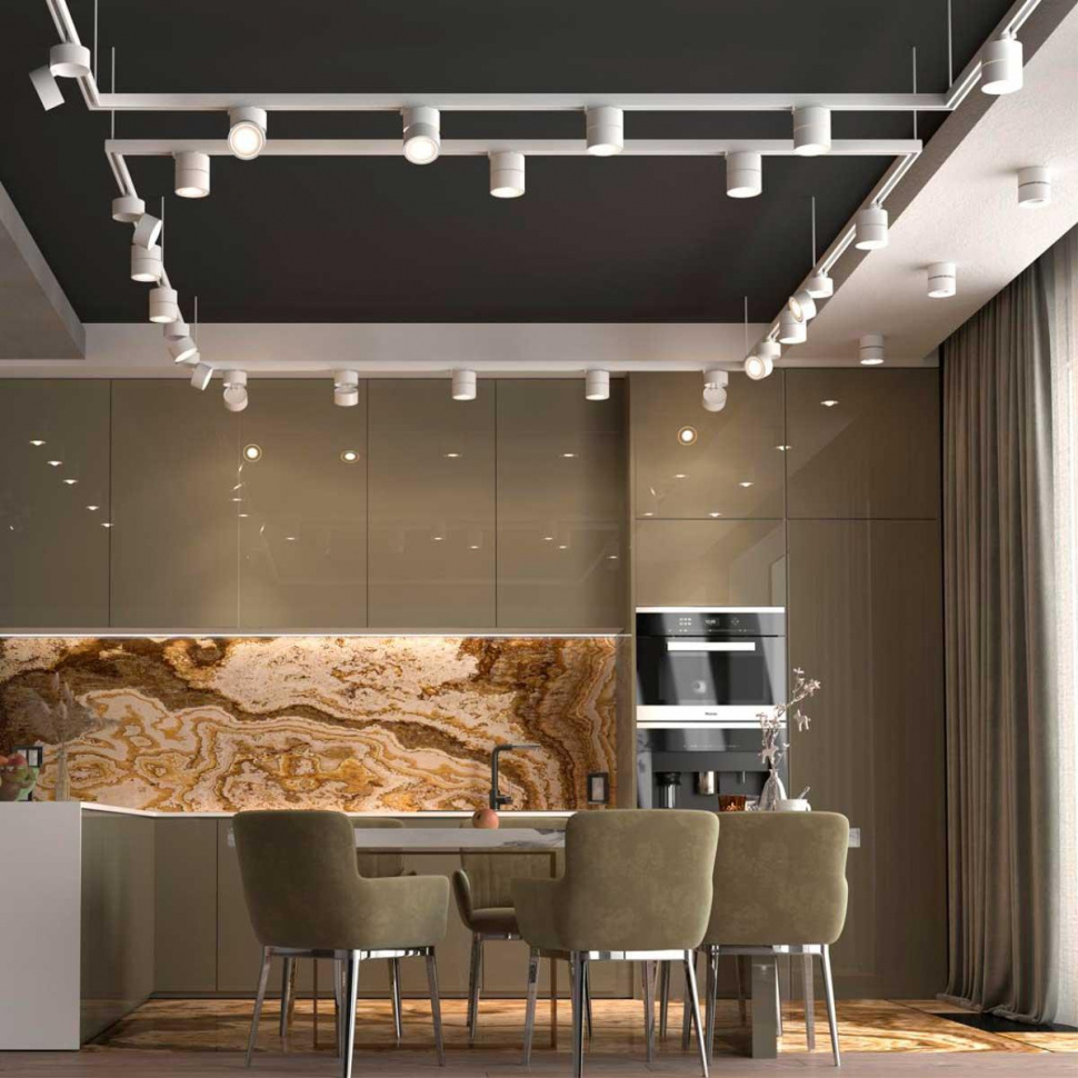 Трековый трехфазный светильник Novotech Groda 358780