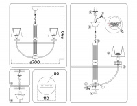 Подвесная люстра Ambrella Light High Light Classic LH71251