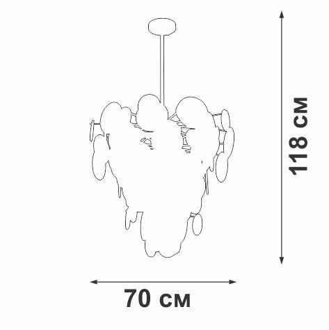 Люстра на штанге Vitaluce V5802-8/8PL