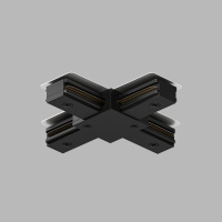 Коннектор Х-образный Denkirs DK Track Black TR1104-BK