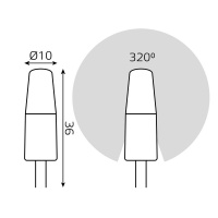 Лампа светодиодная Gauss G4 2W 4100K прозрачная 107707202