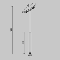 Трековый магнитный светильник Maytoni Focus LED TR226-4-5WTW-M-DSZ-B
