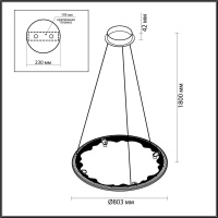 Подвесная люстра Odeon Light Hightech Cayon 7002/55L