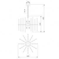 Подвесная люстра Bogates Allure 356/6 Smart a057236