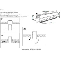 Шинопровод магнитный встраиваемый Crystal Lux CLT 0.123 01 L3000 BL