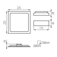 Встраиваемый светильник Kanlux Katro V2LED 18W-NW-SN 27215