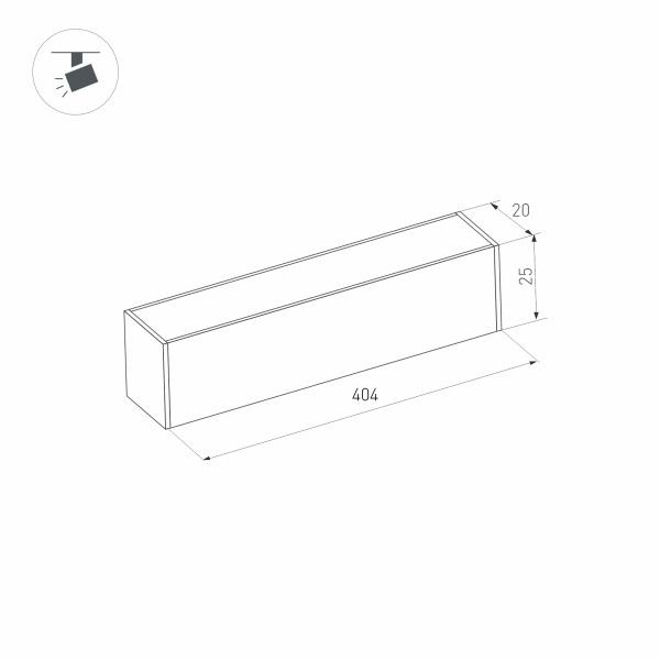 Трековый светильник Arlight Mag-Flat-25-L400-12W Warm3000 033674