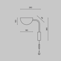 Бра Maytoni Technical Mollis MOD126WL-01B