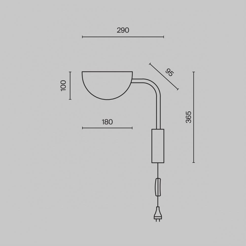 Бра Maytoni Technical Mollis MOD126WL-01B