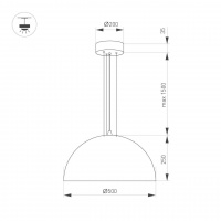 Подвесной светильник Arlight SP-RESTO-HANG-R500-30W Warm3000 (BK, 100 deg, 230V) 039699