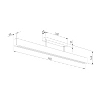 Линейный потолочный светильник TK Lighting 6619 Teo a068790