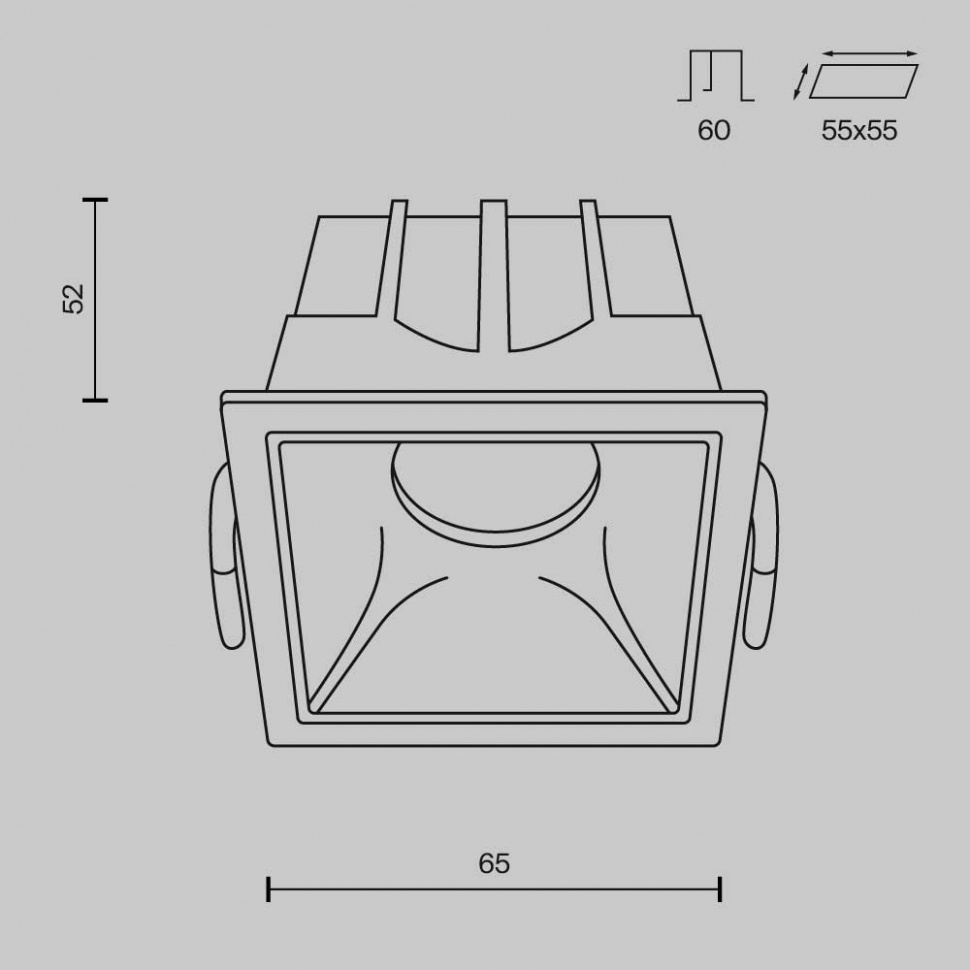 Встраиваемый светильник Maytoni Technical Alfa LED DL043-01-10W3K-D-SQ-W