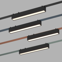 Трековый однофазный светильник Denkirs Belty linear DK5574-BK