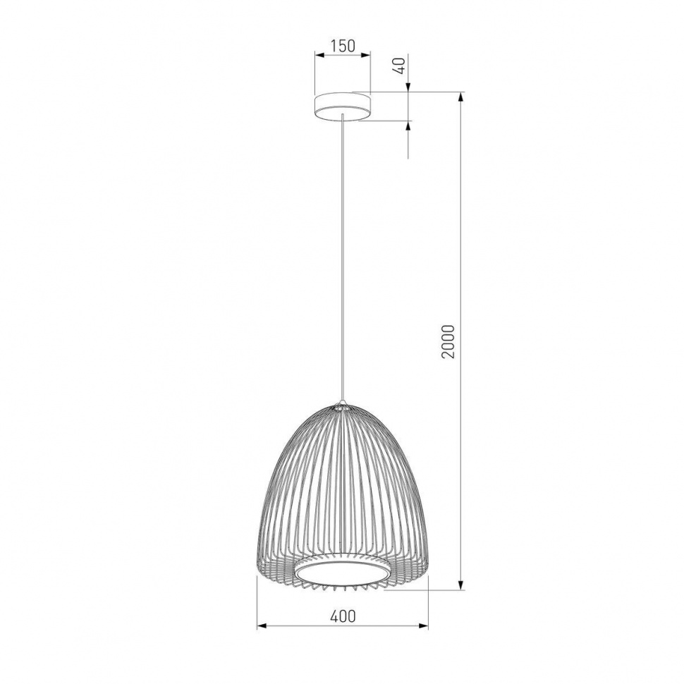 Подвесной светильник Eurosvet Comodita 40010/1 LED черный a069296